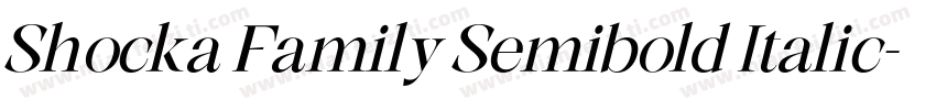 Shocka Family Semibold Italic字体转换